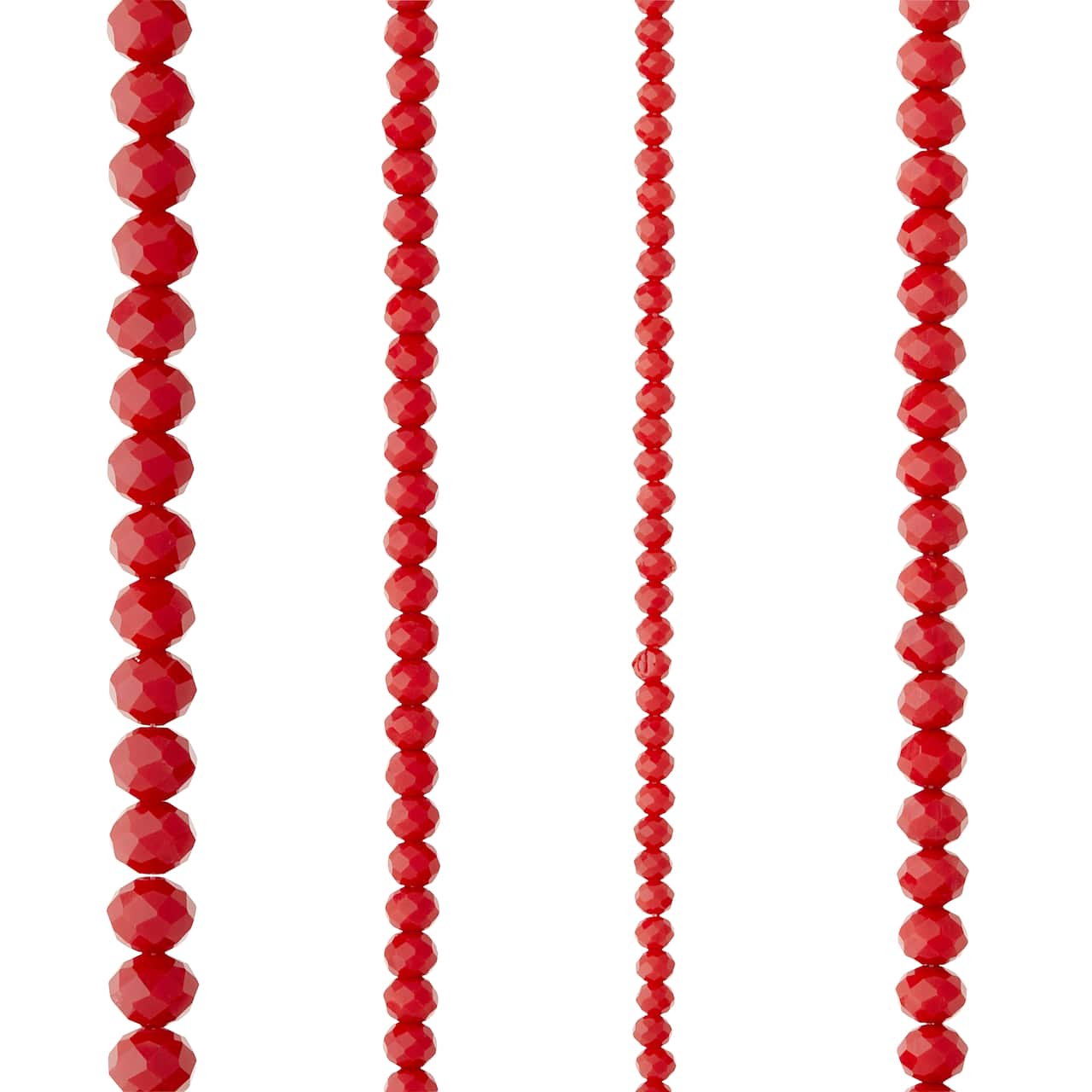 Red Faceted Glass Rondelle Beads by Bead Landing&#x2122;